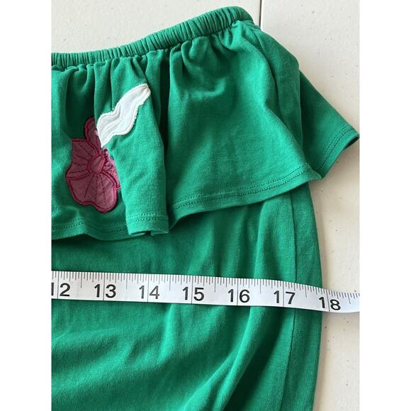 EUC VaVa By Joy Han Green Embroidered Boho Cold Shoulder Crop Top Sz M - Picture 7 of 7